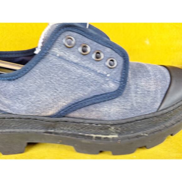 Zara Man Blue Black Denim Shoes Size 7-7.5 main image 8
